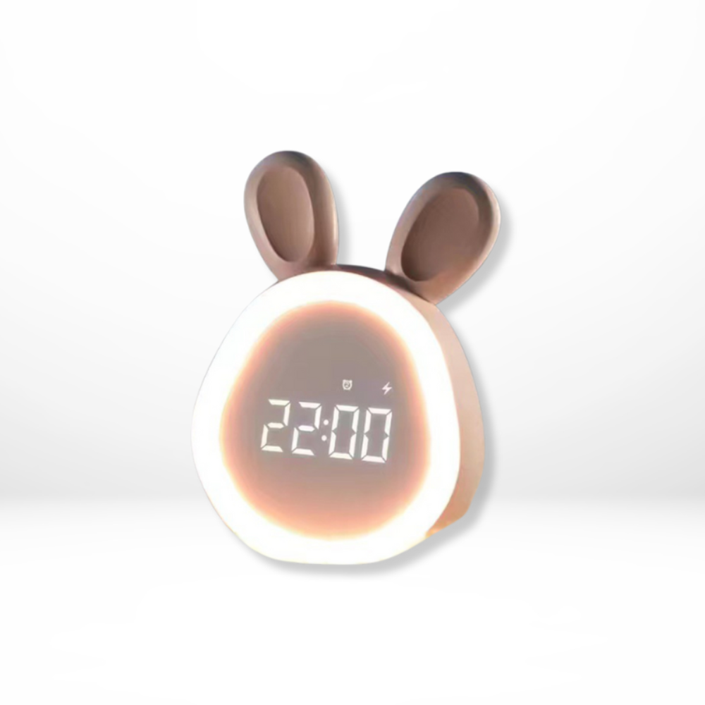 Bunny Wake-Up Clock with Color-Changing Night Light for Kids – Silent Operation | Thomler