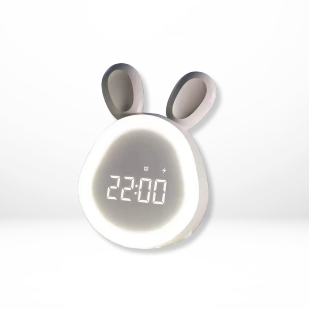 Bunny Wake-Up Clock with Color-Changing Night Light for Kids – Silent Operation | Thomler