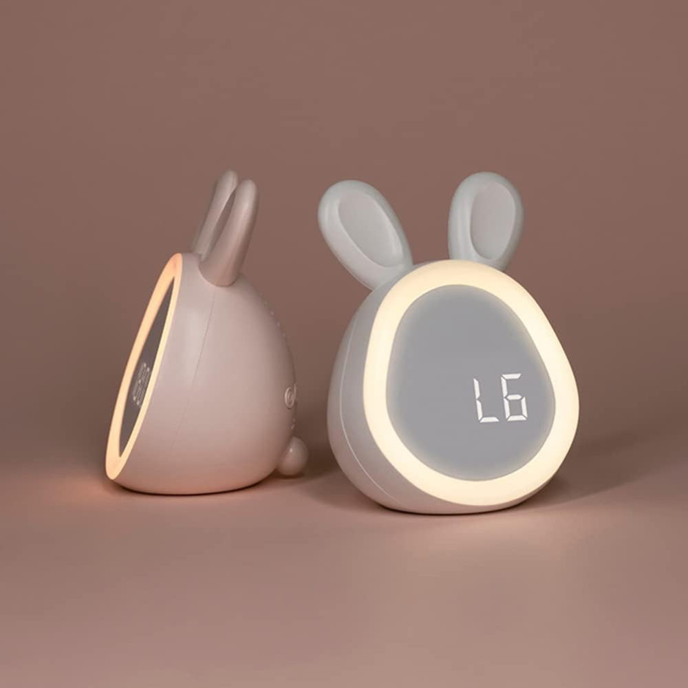 Bunny Wake-Up Clock with Color-Changing Night Light for Kids – Silent Operation | Thomler