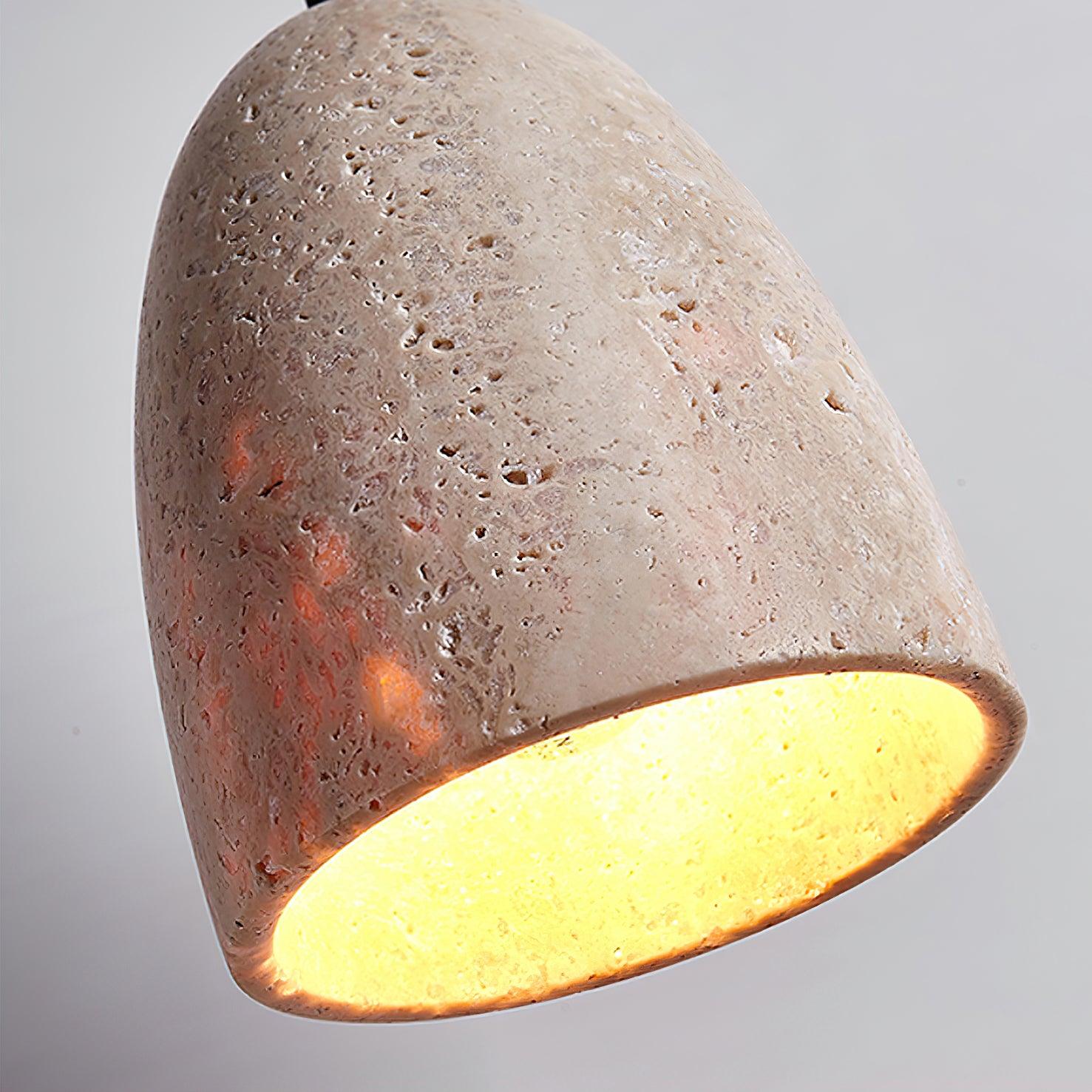 Pendant Light Travertine 4.7 in Diameter 5.9 in Height Adjustable Indoor Dining Room Kitchen Island Lighting | Thomler