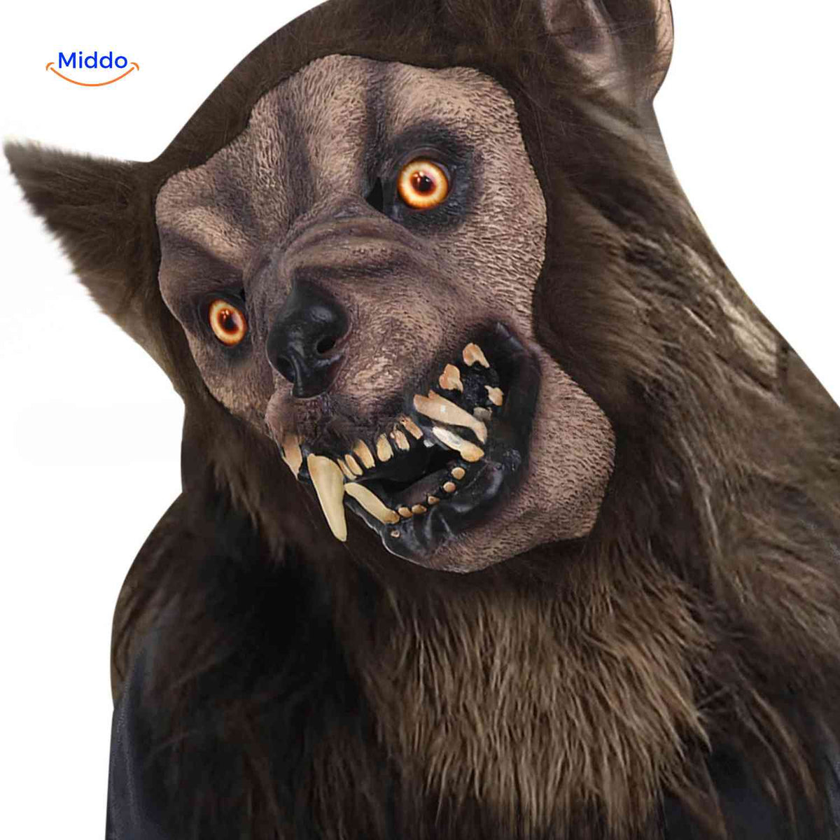 Werewolf Head Mask with Glow Effect – Realistic Latex Horror Mask for Halloween Parties Costume Events Cosplay & Scary Decorations | Thomler