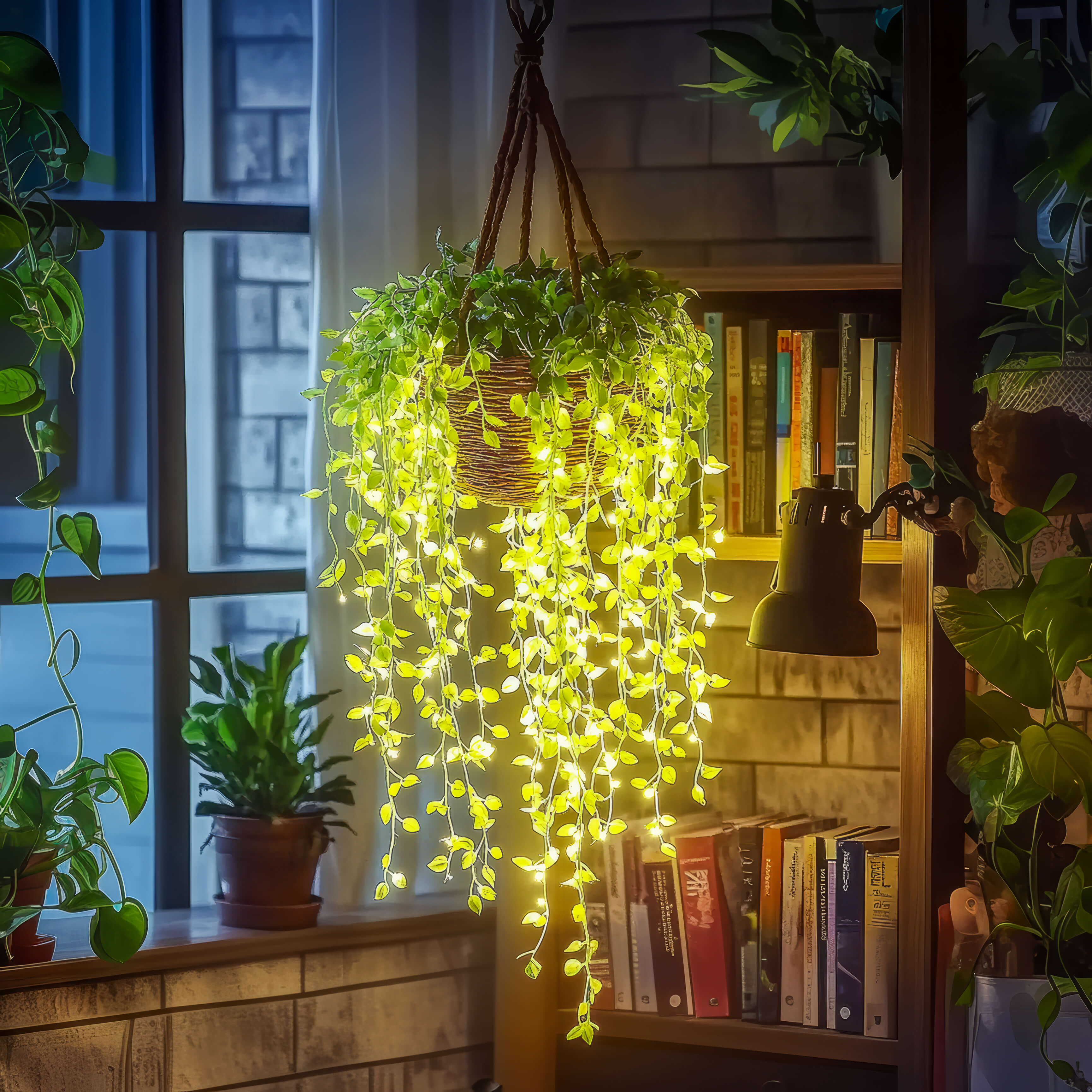 LED Lighted Ivy Garland with Remote – 100 Warm White Lights, 10 ft Faux Greenery Vine for Bedroom, Living Room, Party & Seasonal Decor | Thomler