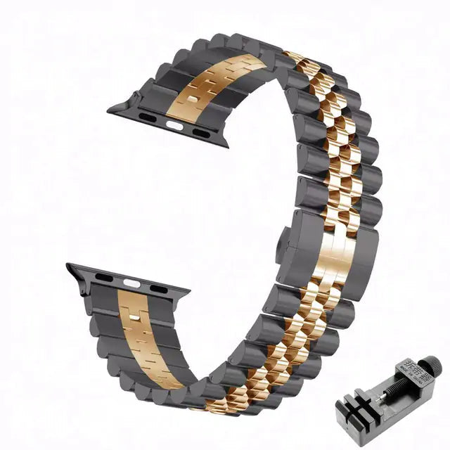 Stainless Steel Watch Band for Apple Watch – Adjustable Metal Link Strap, Premium Quality Wristband for Men & Women | Thomler