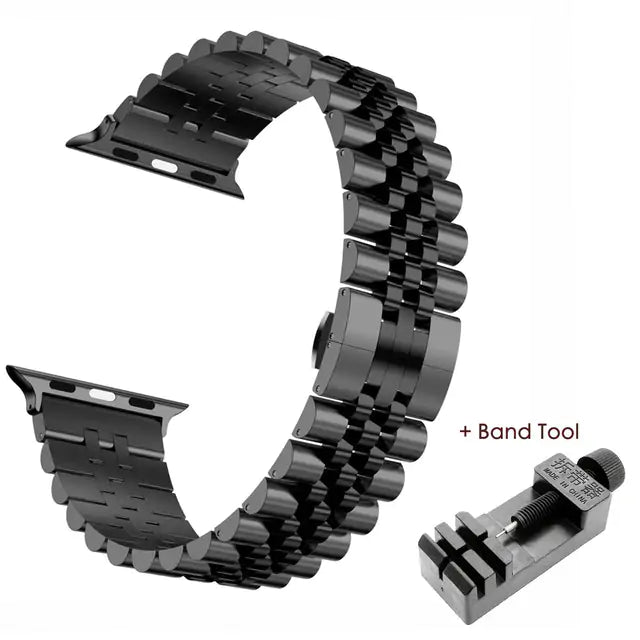 Stainless Steel Watch Band for Apple Watch – Adjustable Metal Link Strap, Premium Quality Wristband for Men & Women | Thomler