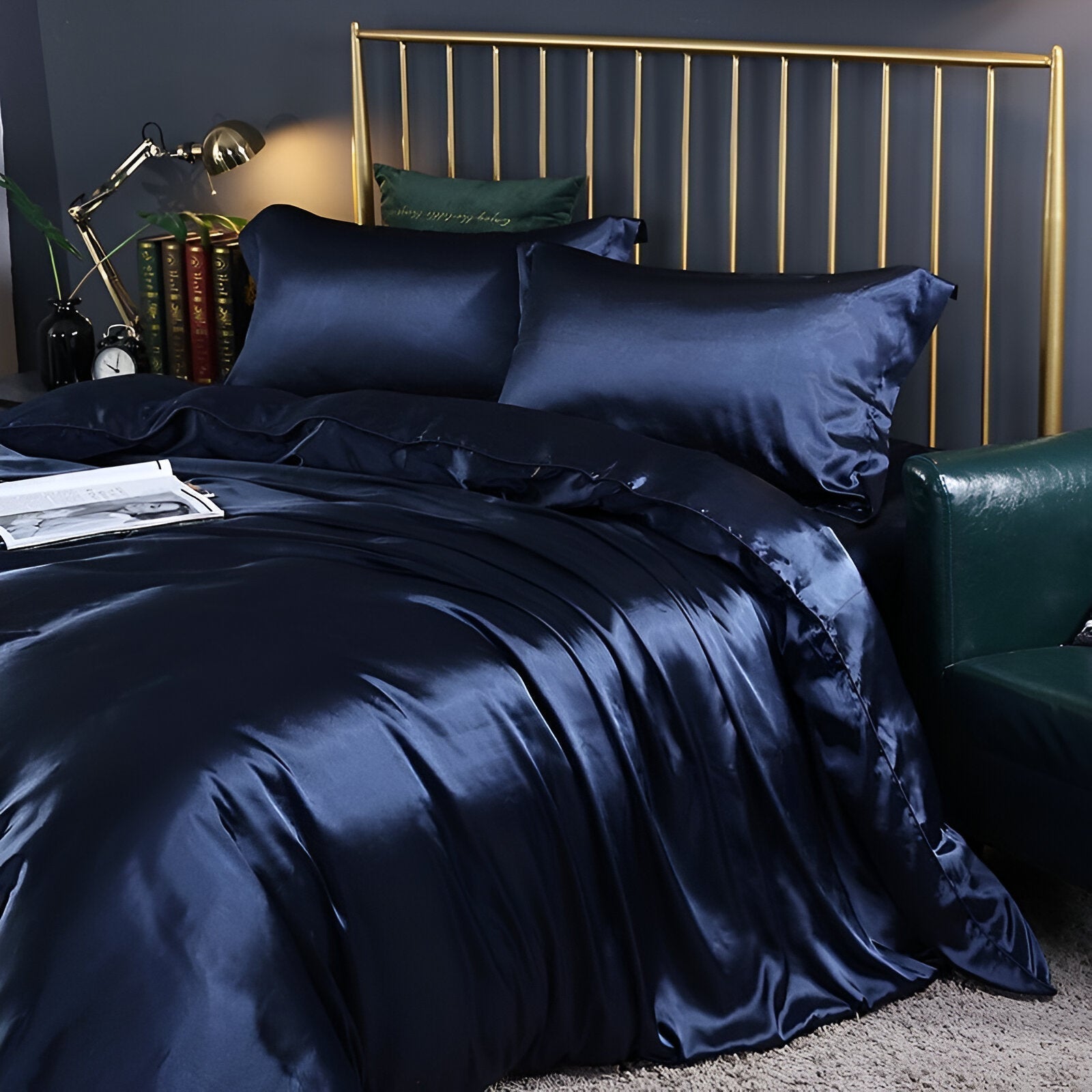 Bedding Set Mulberry Silk Blend 180 gsm Purple Bedroom Duvet Cover Fitted Sheet Pillowcases Luxury Sleep Set | Thomler