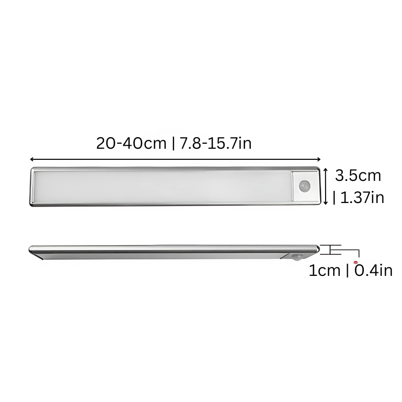 Motion Sensor LED Light Bar with Magnetic Mount for Closets, Hallways & Stairs – 3 Sizes, USB Rechargeable | Thomler