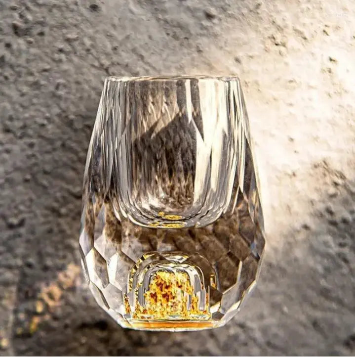 Shot Glasses Crystal Glass 10 ml 0.4 fl oz Clear Entertaining Liqueur Tasting Diamond Cut Set Of 6 | Thomler