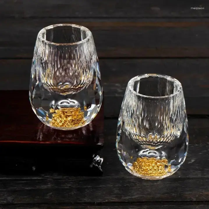 Shot Glasses Crystal Glass 10 ml 0.4 fl oz Clear Entertaining Liqueur Tasting Diamond Cut Set Of 6 | Thomler