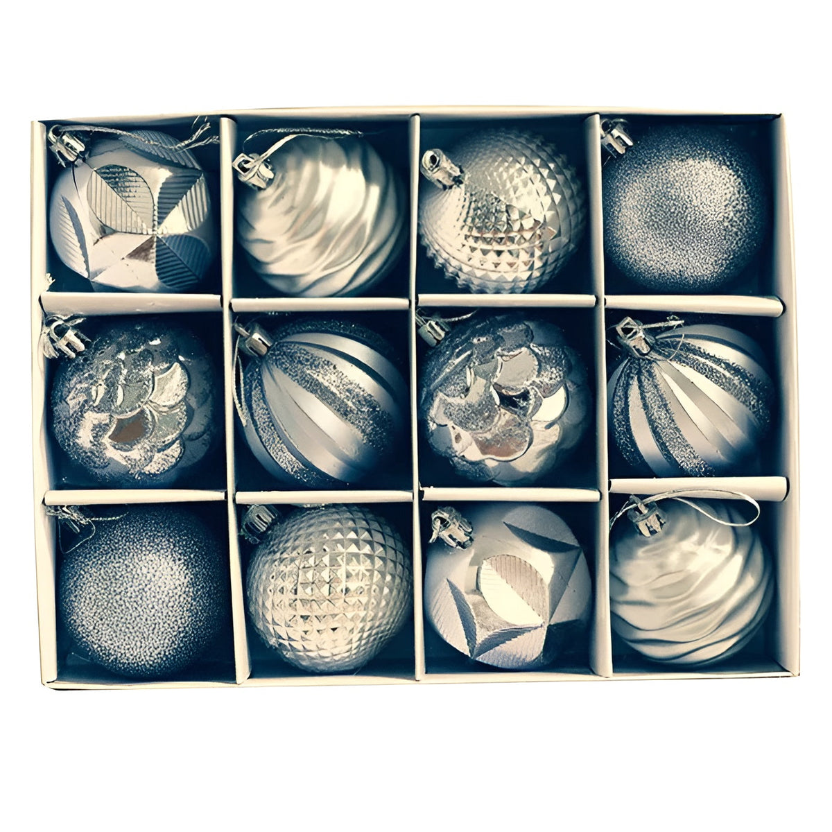 Shatterproof Ornament Set 24-Pack – Shiny Holiday Tree Baubles in Green, Silver, Red, Blush & Champagne for Christmas Decor | Thomler