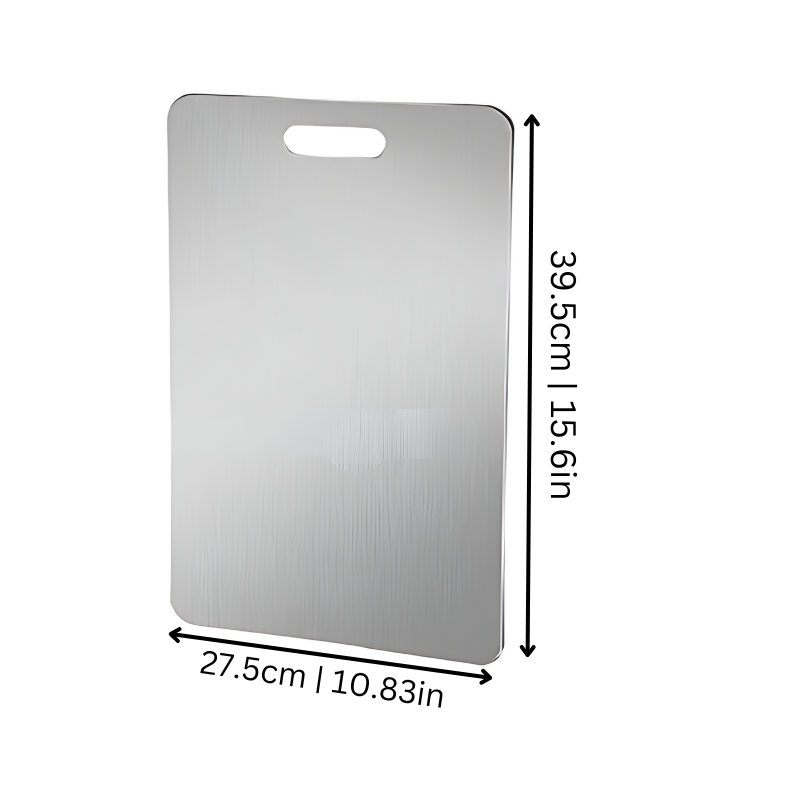 Stainless Steel Cutting Board – Antimicrobial Kitchen Prep Surface, Dishwasher Safe, Oven Safe & Warp Resistant for Chopping & Slicing | Thomler