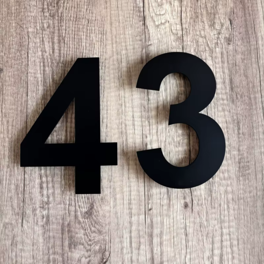 3D Floating House Number Modern Stainless Steel Outdoor Weather Resistant Wall Mount Address Sign for Front Door Entrance Home Office | Thomler