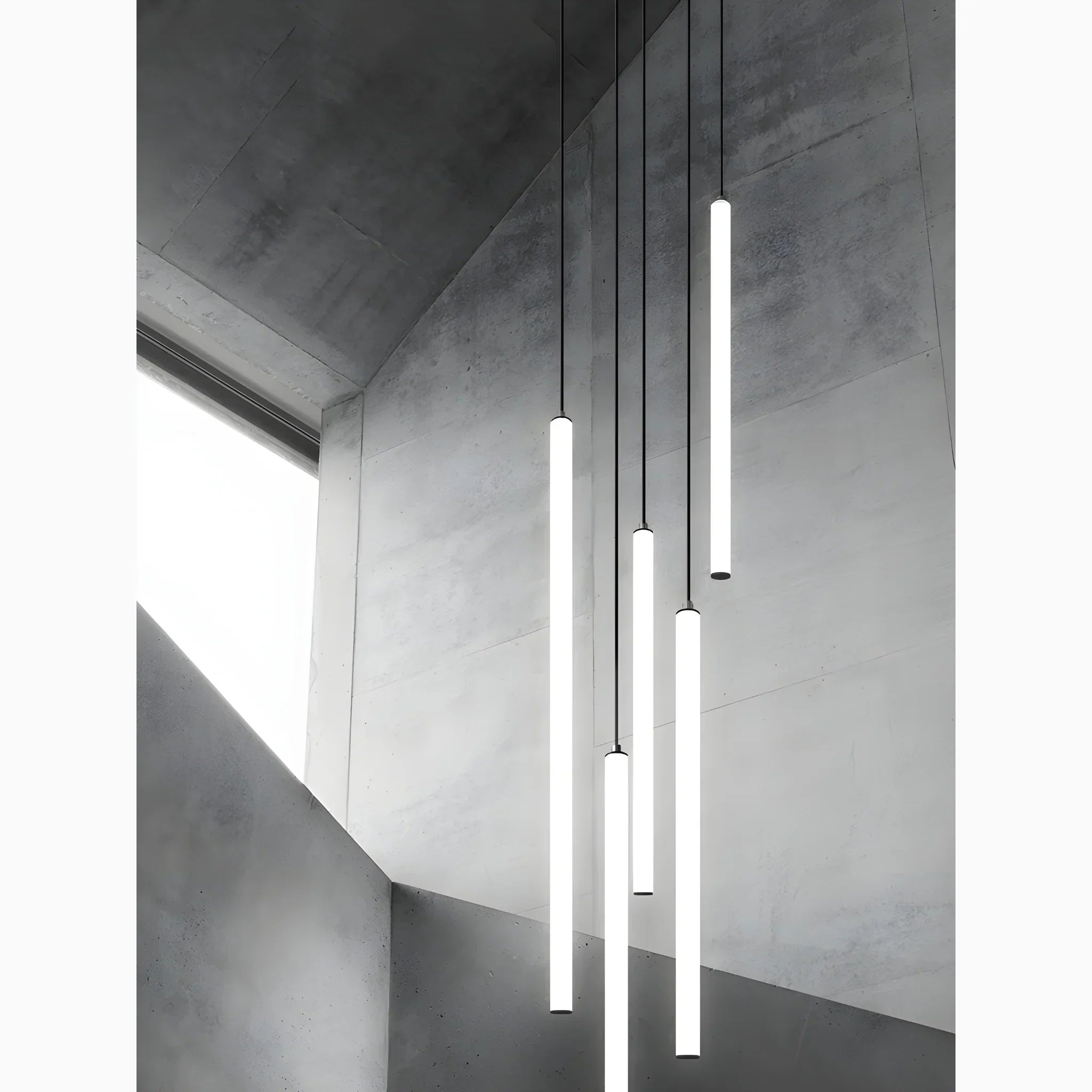 Pendant Light Iron Acrylic 300.0 cm Adjustable Spiral Staircase High Ceiling LED Hanging Lamp Entryway Foyer Lighting | Thomler