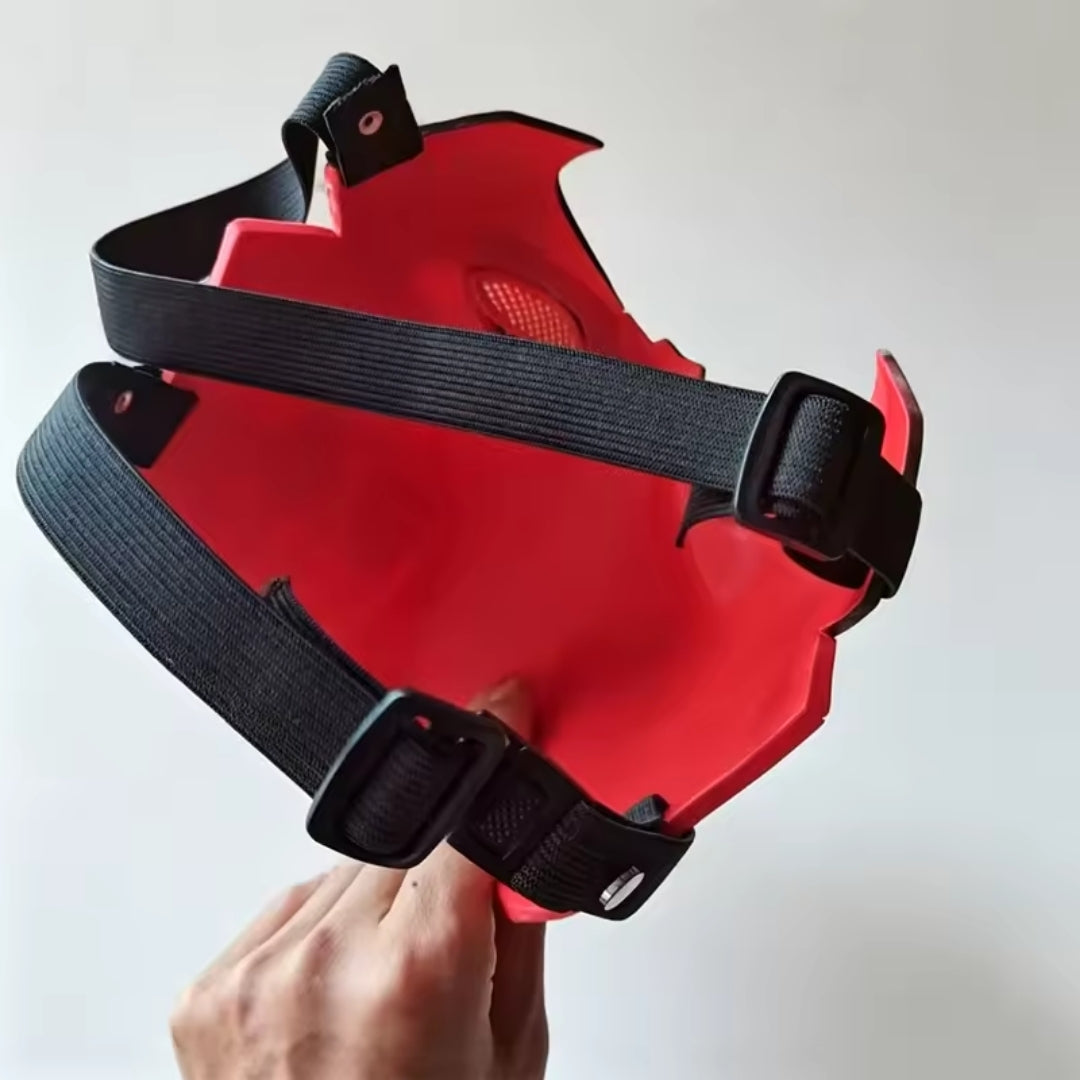 Red Hood Half-Face Mask - Vigilante Cosplay Accessory for Halloween & Comic Conventions | Thomler