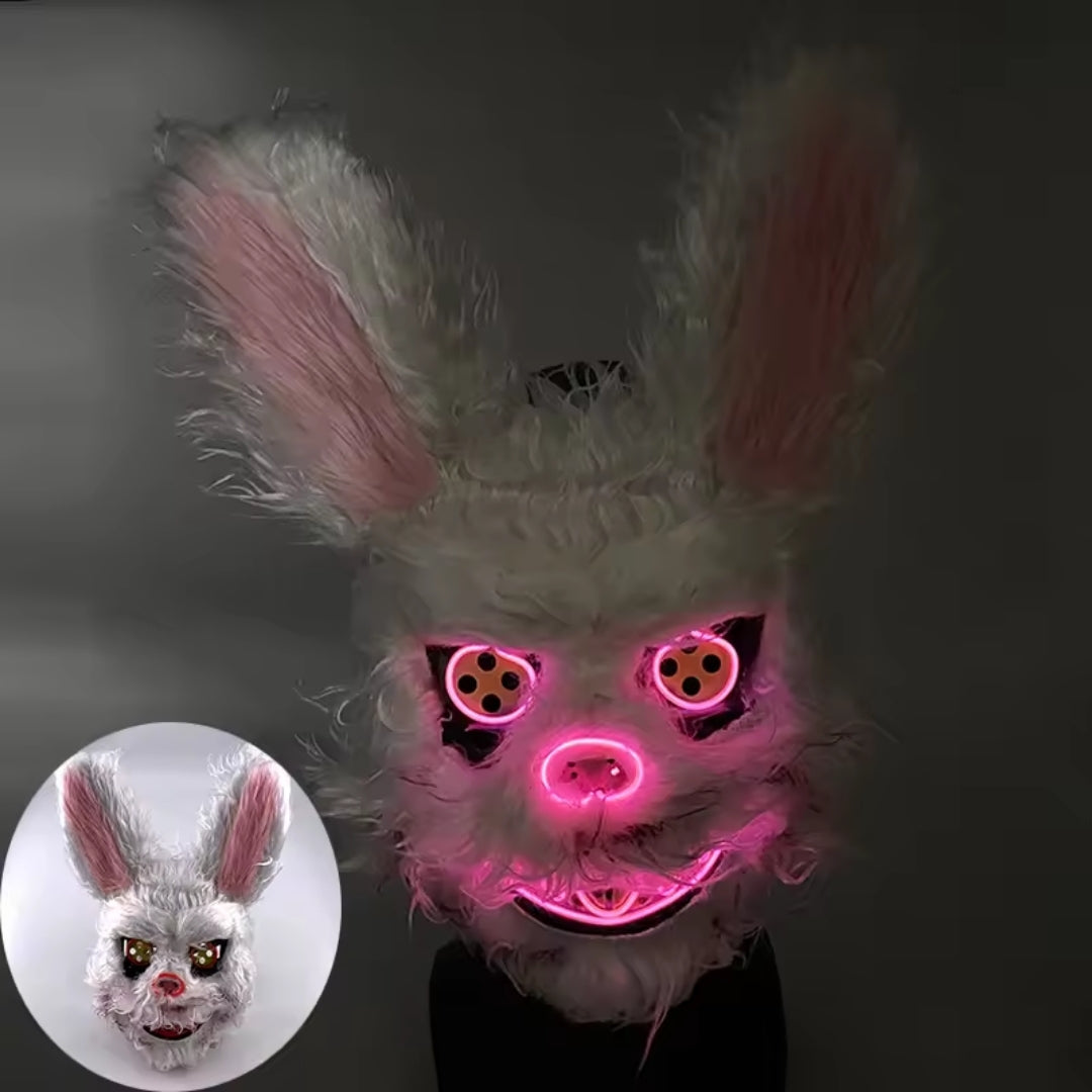 Illuminated Character Face Covering for Costume Parties & Events – Rabbit & Bear Styles | Thomler