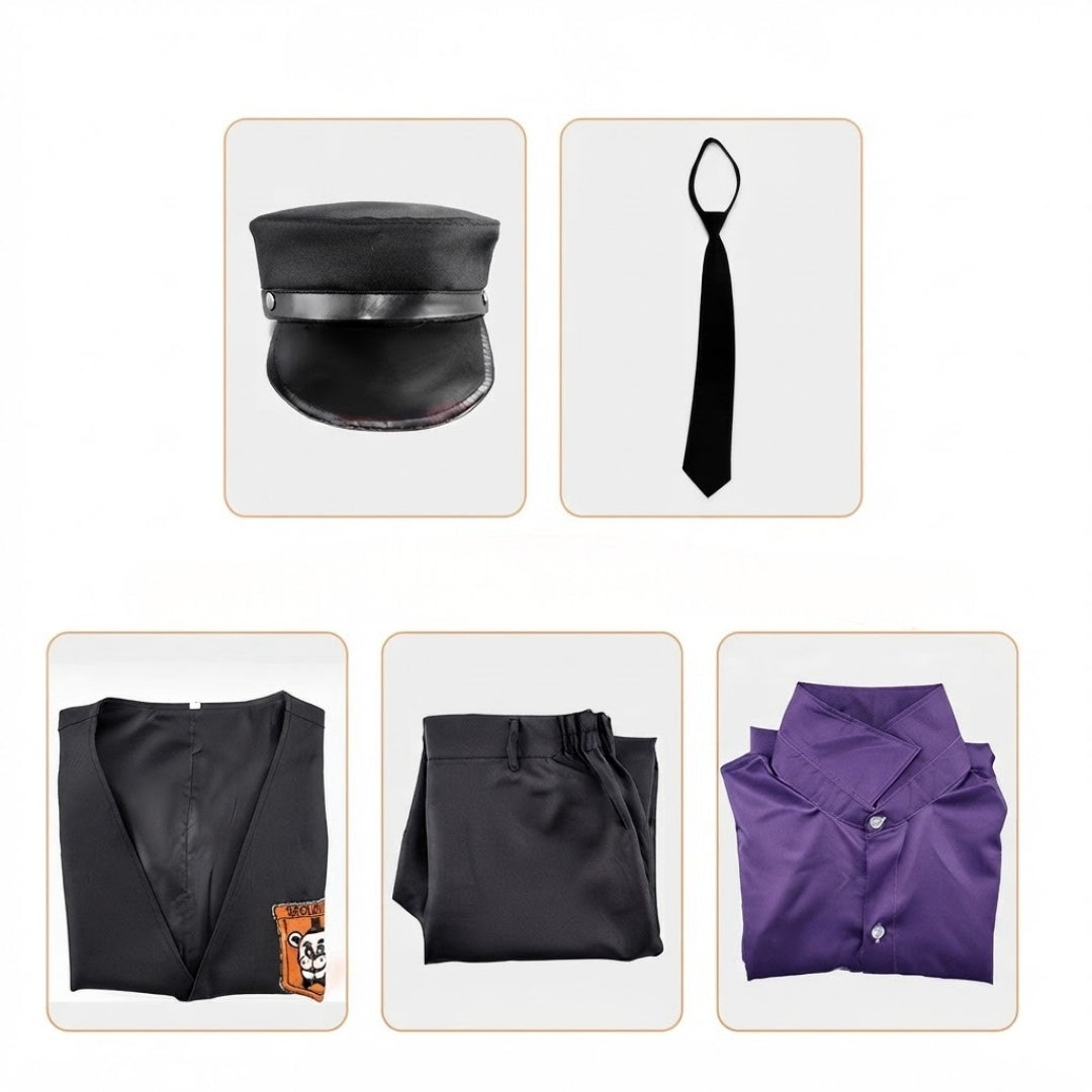 Purple Security Guard Outfit with Vest and Hat – FNAF-Inspired Roleplay Set for Fans | Thomler