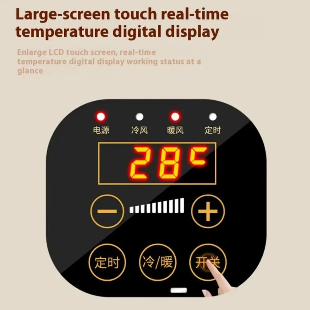 Wall-Mount Fan Heater with Remote Control and Adjustable Thermostat | Thomler