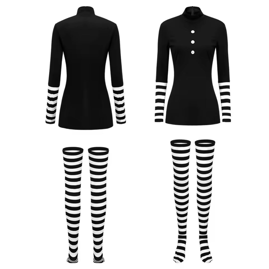 Puppet Master Creepy Clown Bodysuit – Full Horror Character Outfit for Adults | Thomler