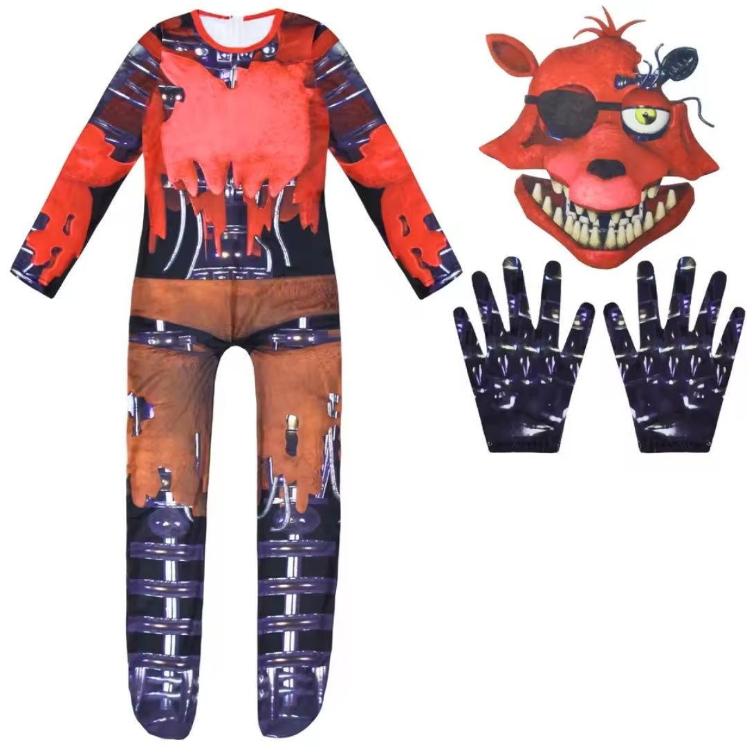 Animatronic Bunny Horror Character Costume for Kids with Full Face Mask & Gloves | Thomler