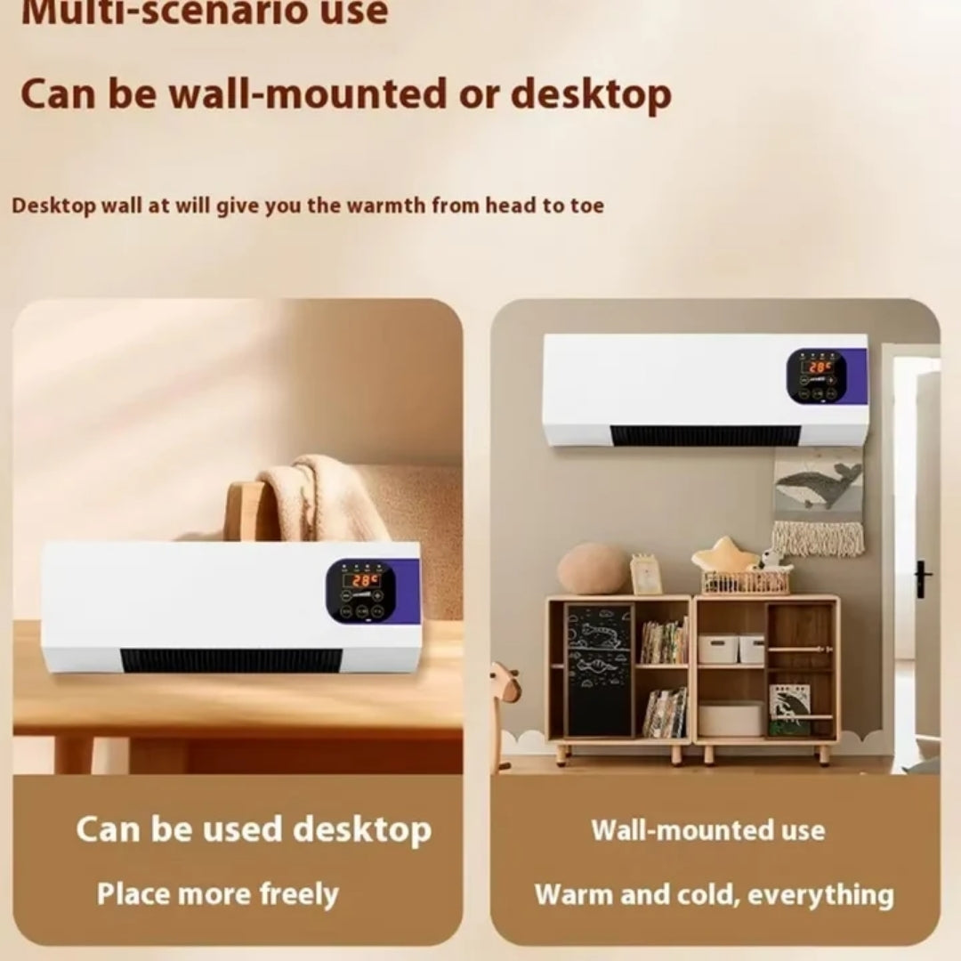 Wall-Mount Fan Heater with Remote Control and Adjustable Thermostat | Thomler