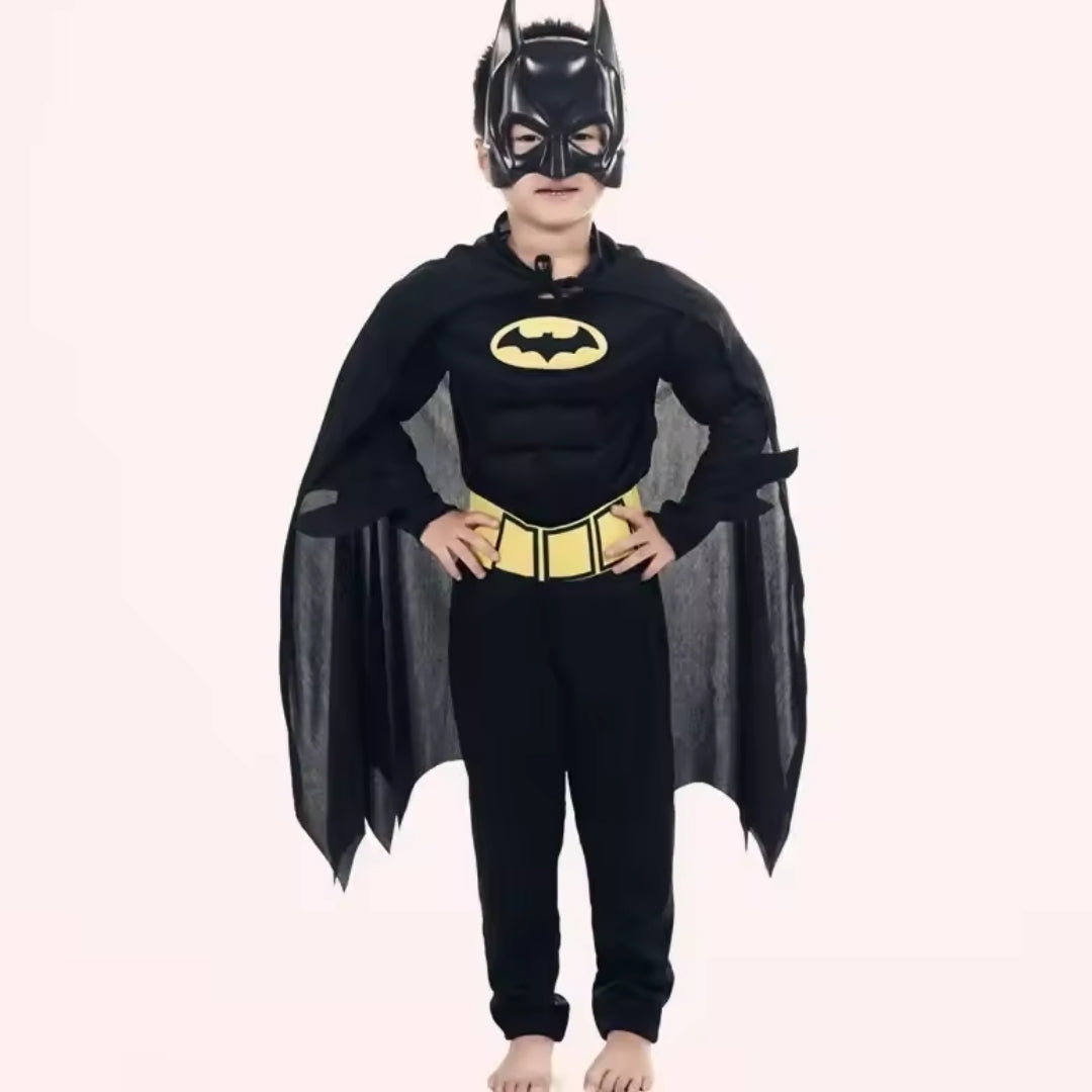 Caped Crusader Hero Outfit for Kids – Full Costume Set with Mask & Cape | Thomler