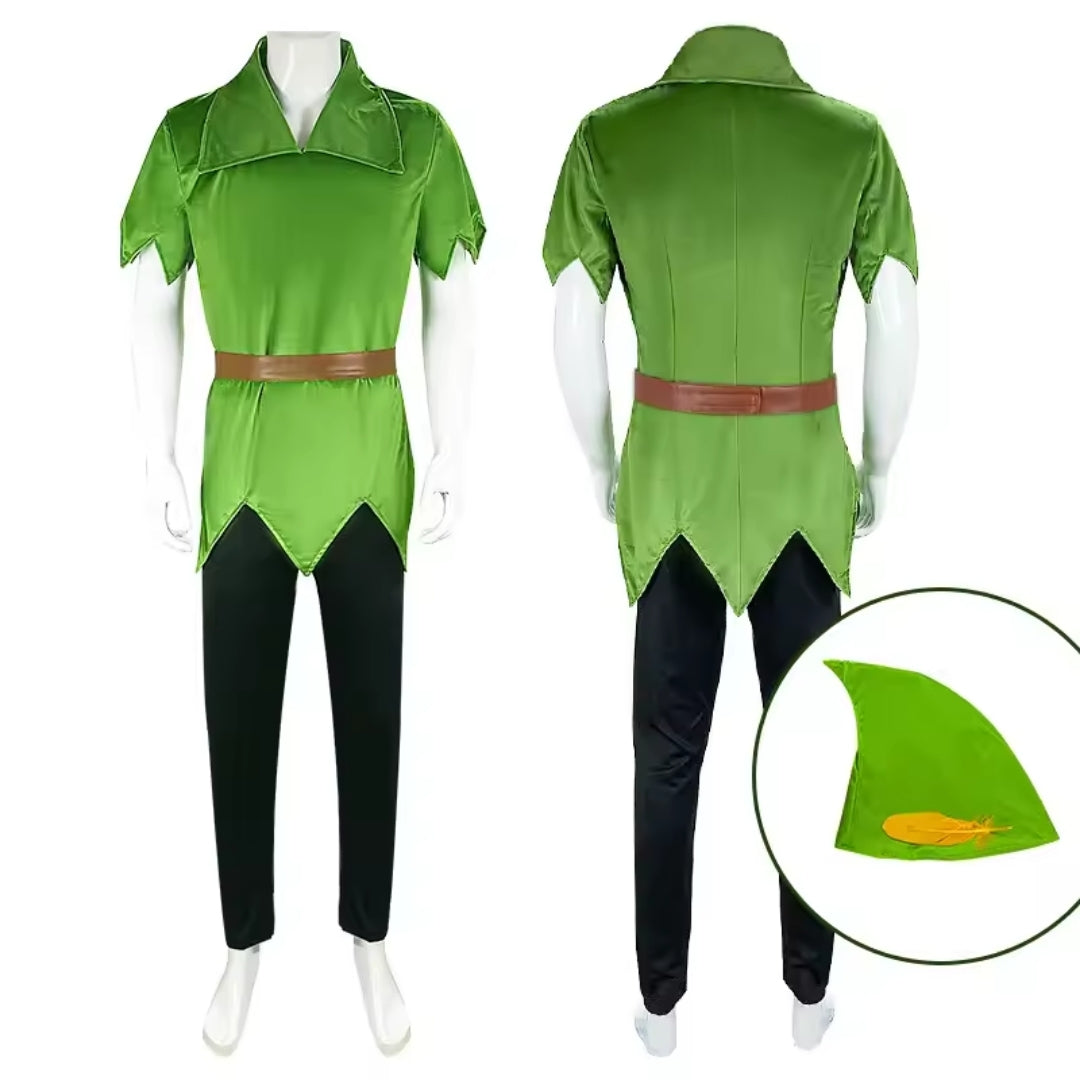 Neverland Hero Outfit with Matching Cap for Men – Fantasy Character Costume for Halloween & Cosplay | Thomler
