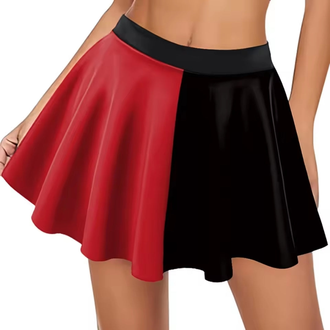 Women's Two-Piece Anti-Hero Cosplay Set – Printed Stretch Bodysuit with Matching Skirt for Halloween & Comic-Con | Thomler