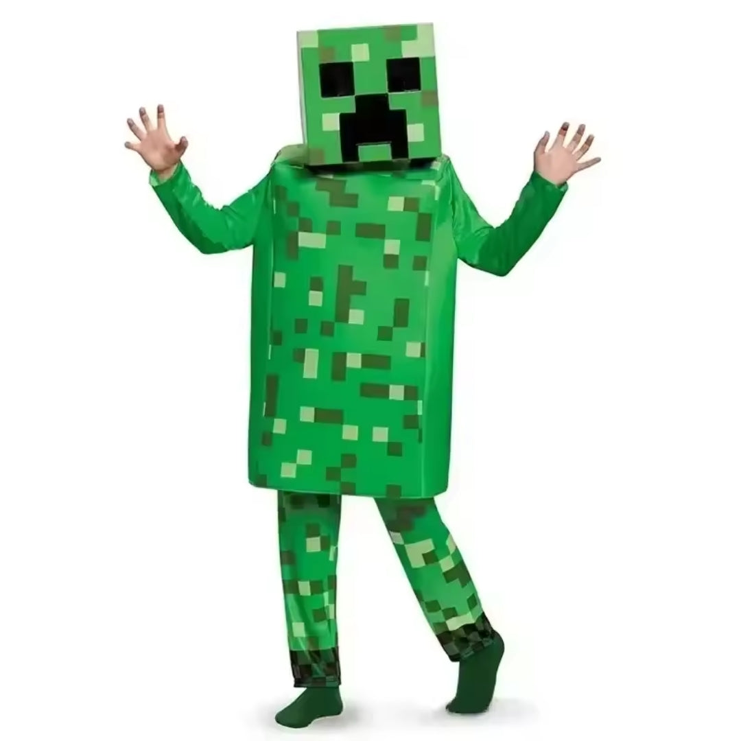 Blocky Video Game Character Costume Set for Kids – Complete Outfit for Halloween & Dress-Up | Thomler