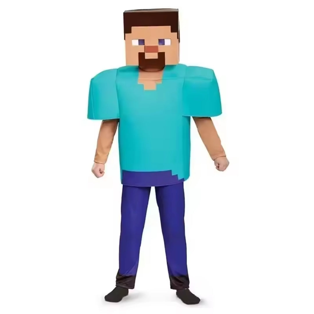 Blocky Video Game Character Costume Set for Kids – Complete Outfit for Halloween & Dress-Up | Thomler