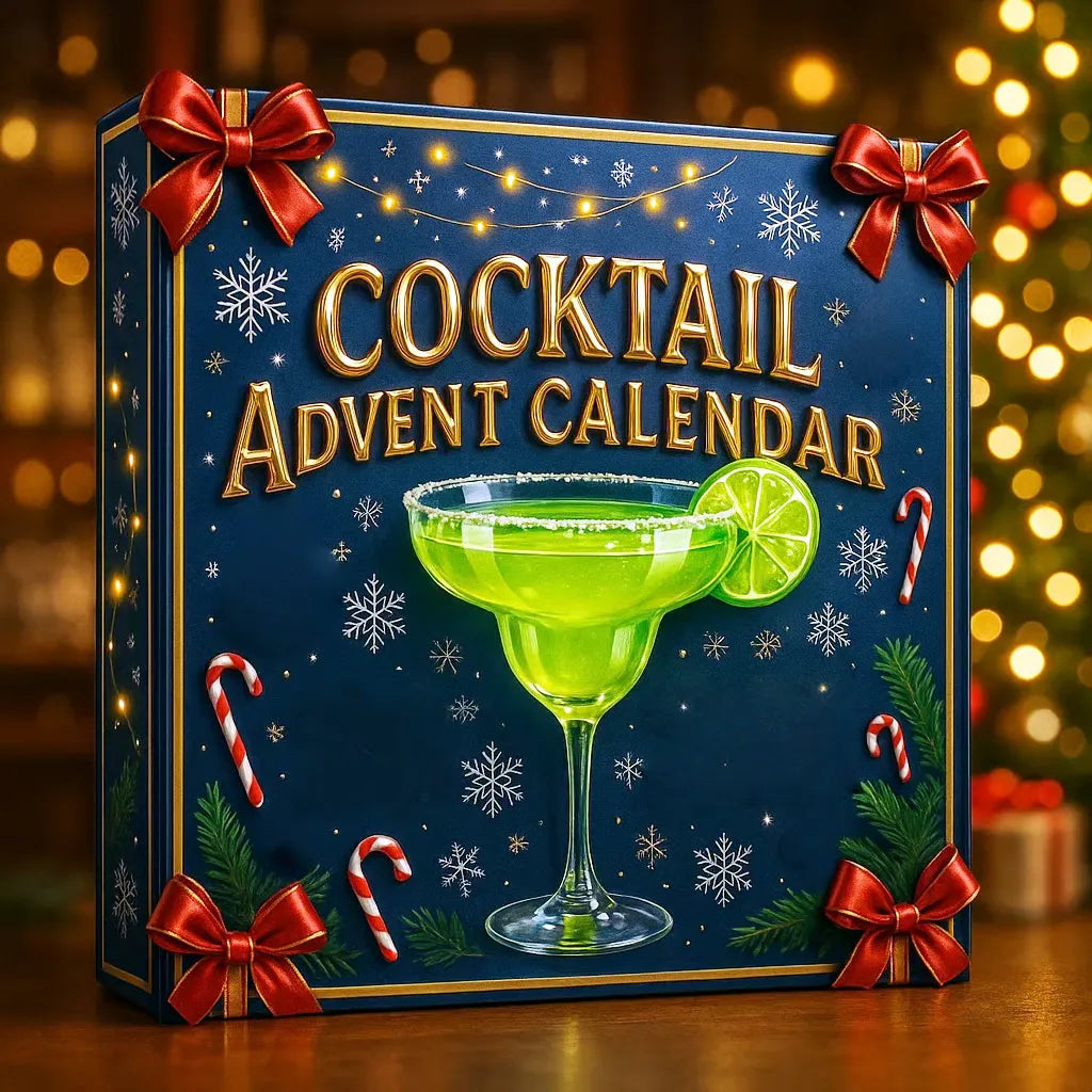 Christmas Countdown Miniature Cocktail Ornament Set – 24 Festive Bottle Decorations for Your Holiday Tree | Thomler