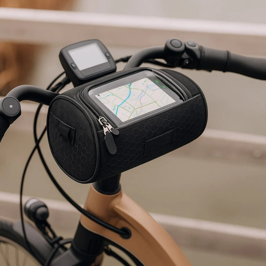 Handlebar Bike Bag with Clear Touch Window – Waterproof Phone Pouch for Cycling, Navigation & Essentials Storage | Thomler