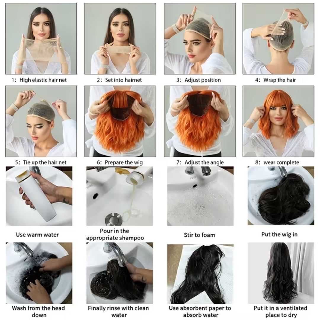 Crimson Ombré Curly Halloween Wig – Long Wavy Synthetic Hair for Costume Parties & Cosplay Events | Thomler