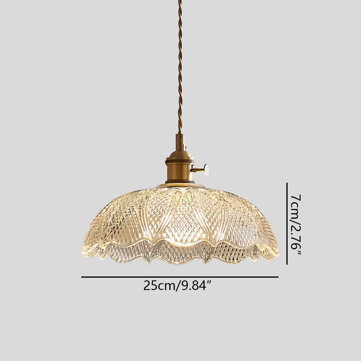 Pendant Light Glass Bronze Adjustable Cable Transparent Dining Room Kitchen Island Hanging Ceiling Lamp | Thomler