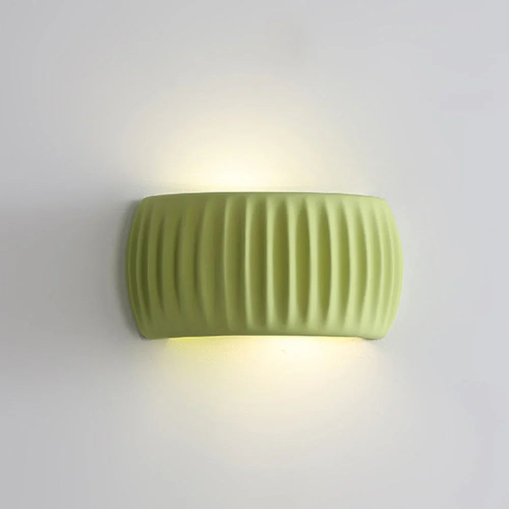 Wall Lamp Resin 9.5 in Soft Cream Indoor Bedroom Hallway Accent Lighting Modern Minimalist | Thomler