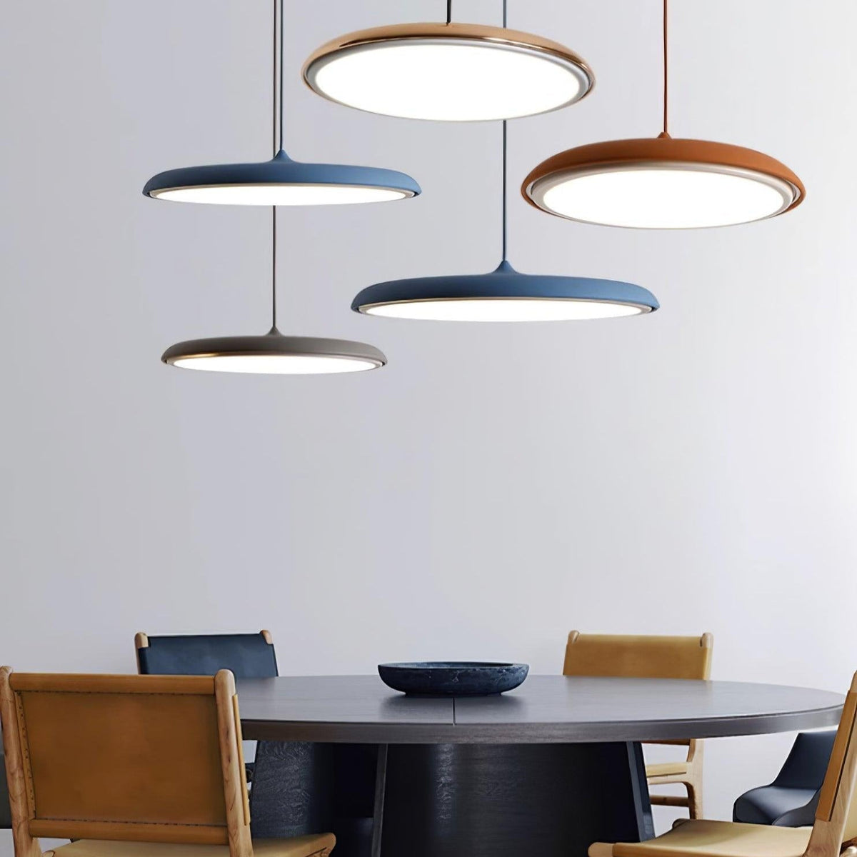 Soft-Hue Dome Pendant Ceiling Light with Acrylic Diffuser for Kitchen Island & Dining Room – Modern Hanging Fixture in 8 Colors | Thomler