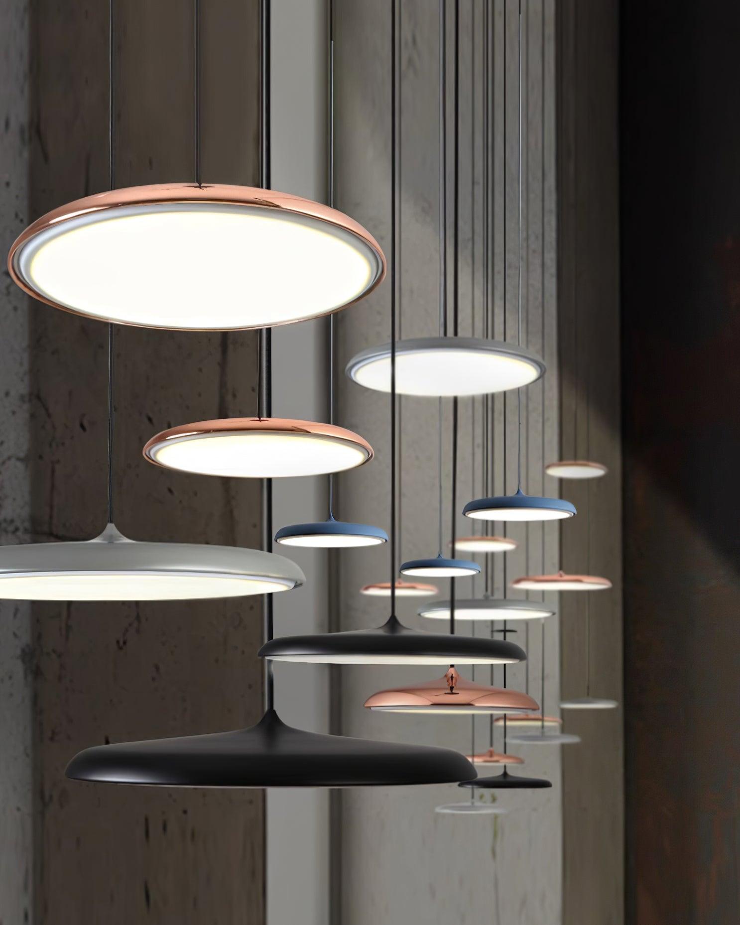 Pendant Light Acrylic Metal 15.7 in 24W Warm White Modern Dining Room Kitchen Ceiling Lamp Adjustable Height | Thomler