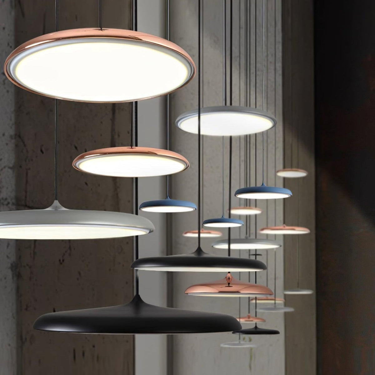 Modern Metal Dome Pendant Light with Adjustable Cord – Soft Pastel Finish for Kitchen & Living Room | Thomler