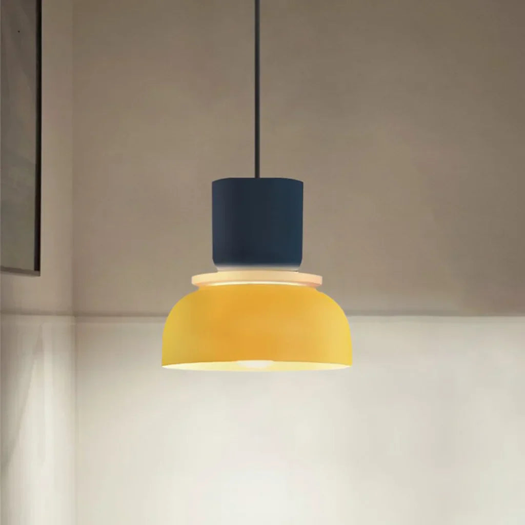 Pendant Light Aluminium Acrylic 29.0 cm Macaron Dining Room Scandinavian Hanging Ceiling Lamp Colour Block E27 | Thomler