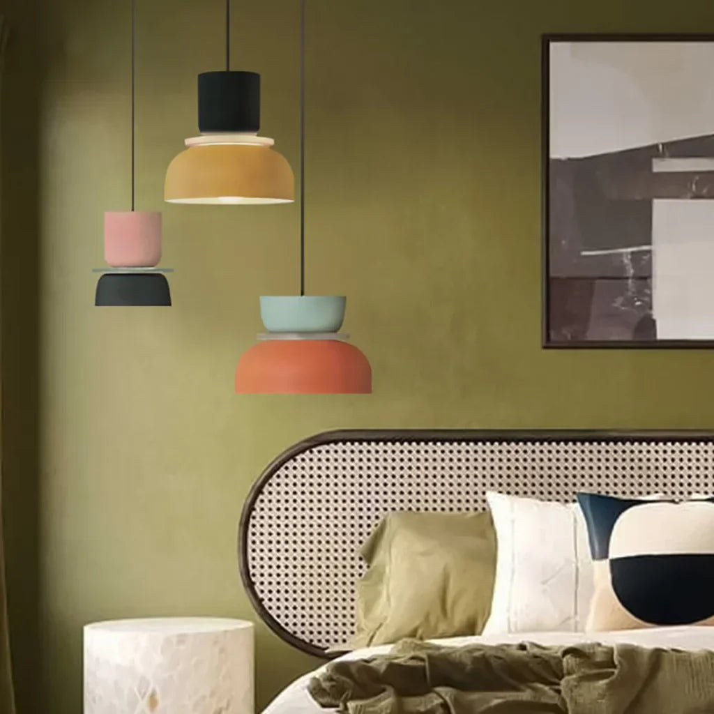 Pendant Light Aluminium Acrylic 29.0 cm Macaron Dining Room Scandinavian Hanging Ceiling Lamp | Thomler