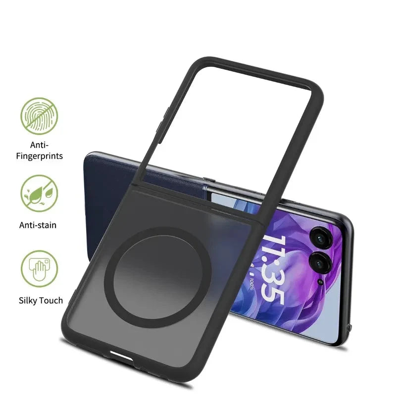 Magnetic Snap-On Hard Shell Case for Motorola Razr Flip Phones – Anti-Fingerprint Matte Finish, Precise Cutouts, Full Protection for | Thomler