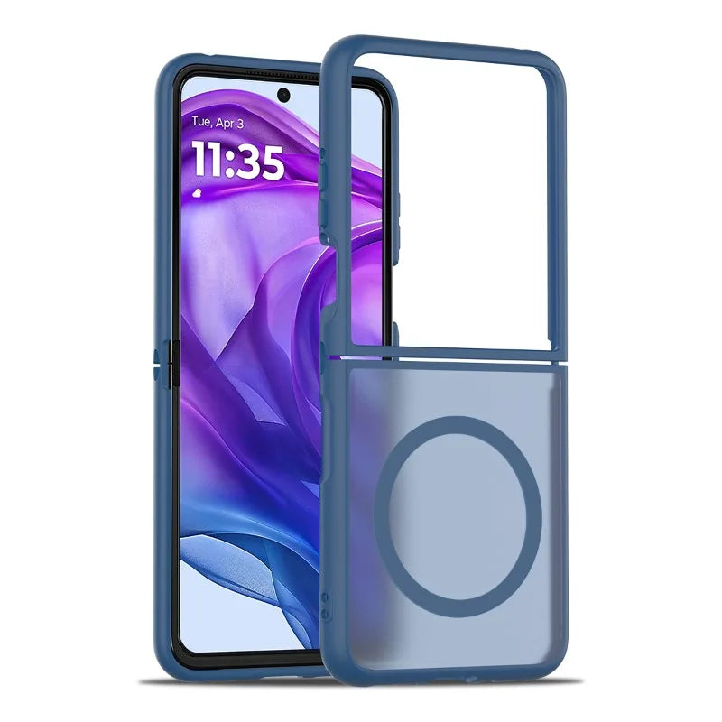 Magnetic Snap-On Hard Shell Case for Motorola Razr Flip Phones – Anti-Fingerprint Matte Finish, Precise Cutouts, Full Protection for | Thomler