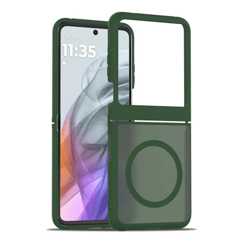 Magnetic Snap-On Hard Shell Case for Motorola Razr Flip Phones – Anti-Fingerprint Matte Finish, Precise Cutouts, Full Protection for | Thomler