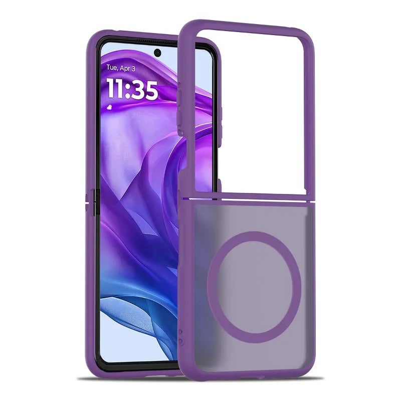 Magnetic Snap-On Hard Shell Case for Motorola Razr Flip Phones – Anti-Fingerprint Matte Finish, Precise Cutouts, Full Protection for | Thomler