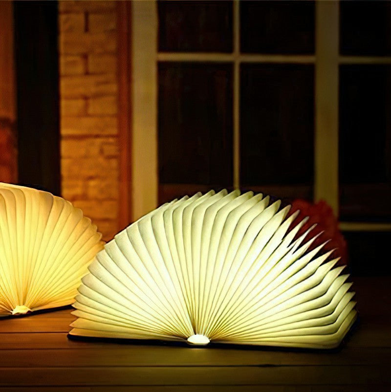 Table Lamp Wood 8.7 in USB Rechargeable Warm Light Reading Nightstand Decor | Thomler