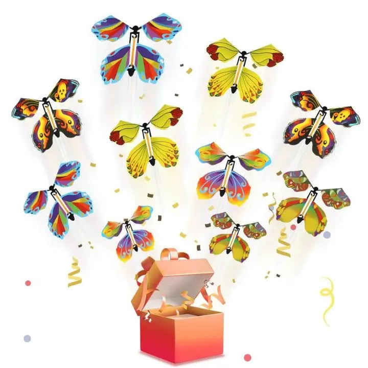 Flying Butterfly Paper 12.0 cm x 11.0 cm Gift Surprise Cards Envelopes Party Favours Reusable Wind Up Set Of 15 | Thomler