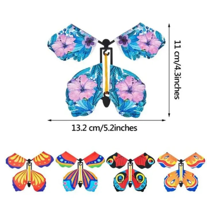 Flying Butterfly Paper 12.0 cm x 11.0 cm Gift Surprise Cards Envelopes Party Favours Reusable Wind Up Set Of 15 | Thomler