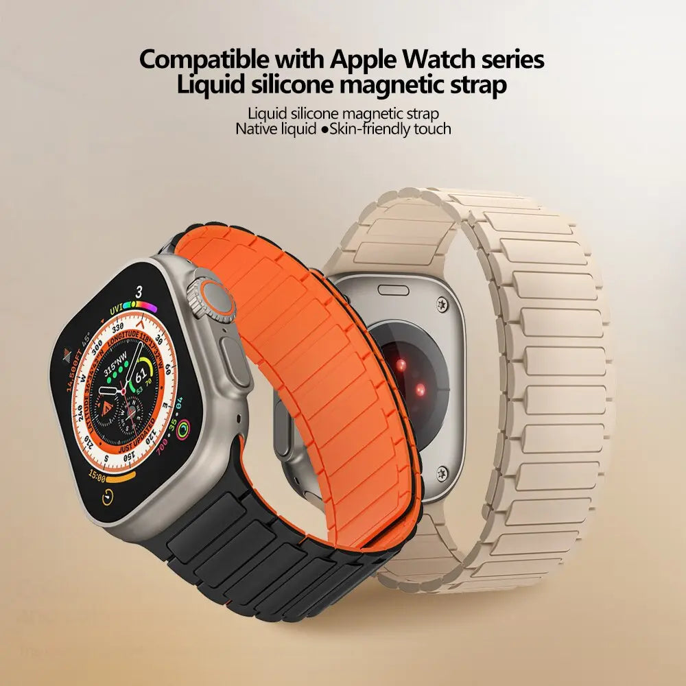 Stretchy Magnetic Sport Watch Strap with Quick-Adjust Fit for 38/40/41mm & 42/44/45/46/49mm Smartwatch Models | Thomler