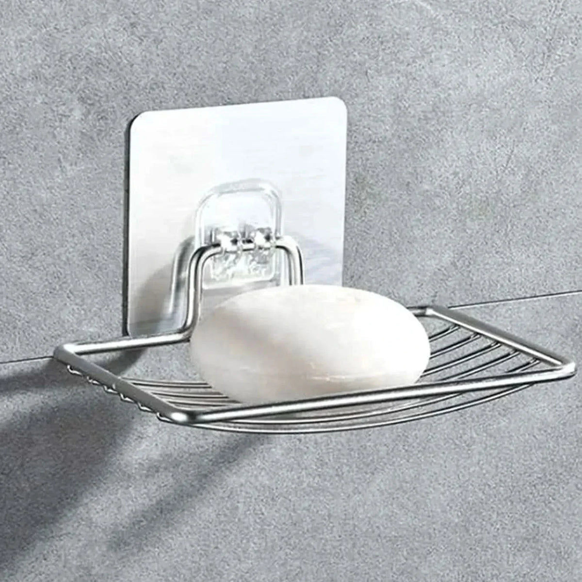 Stainless Steel Soap Dish | Wall-Mount Bathroom Organizer with Self-Draining Tray | Quick-Install Holder for Shower, Sink & Kitchen | Thomler