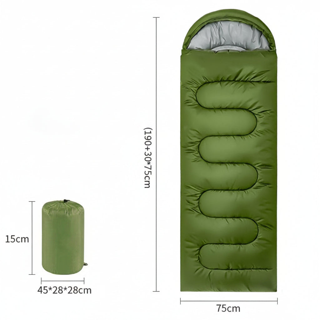 Insulated Envelope Sleep Sack for Cold Weather Camping – Adult Size with Carry Pouch | Thomler