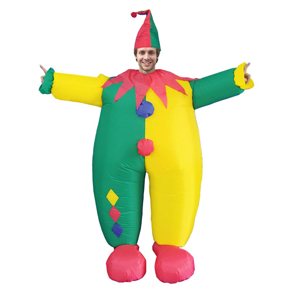 Blow-Up Circus Entertainer Suit with Battery-Powered Fan for Halloween & Events | Thomler