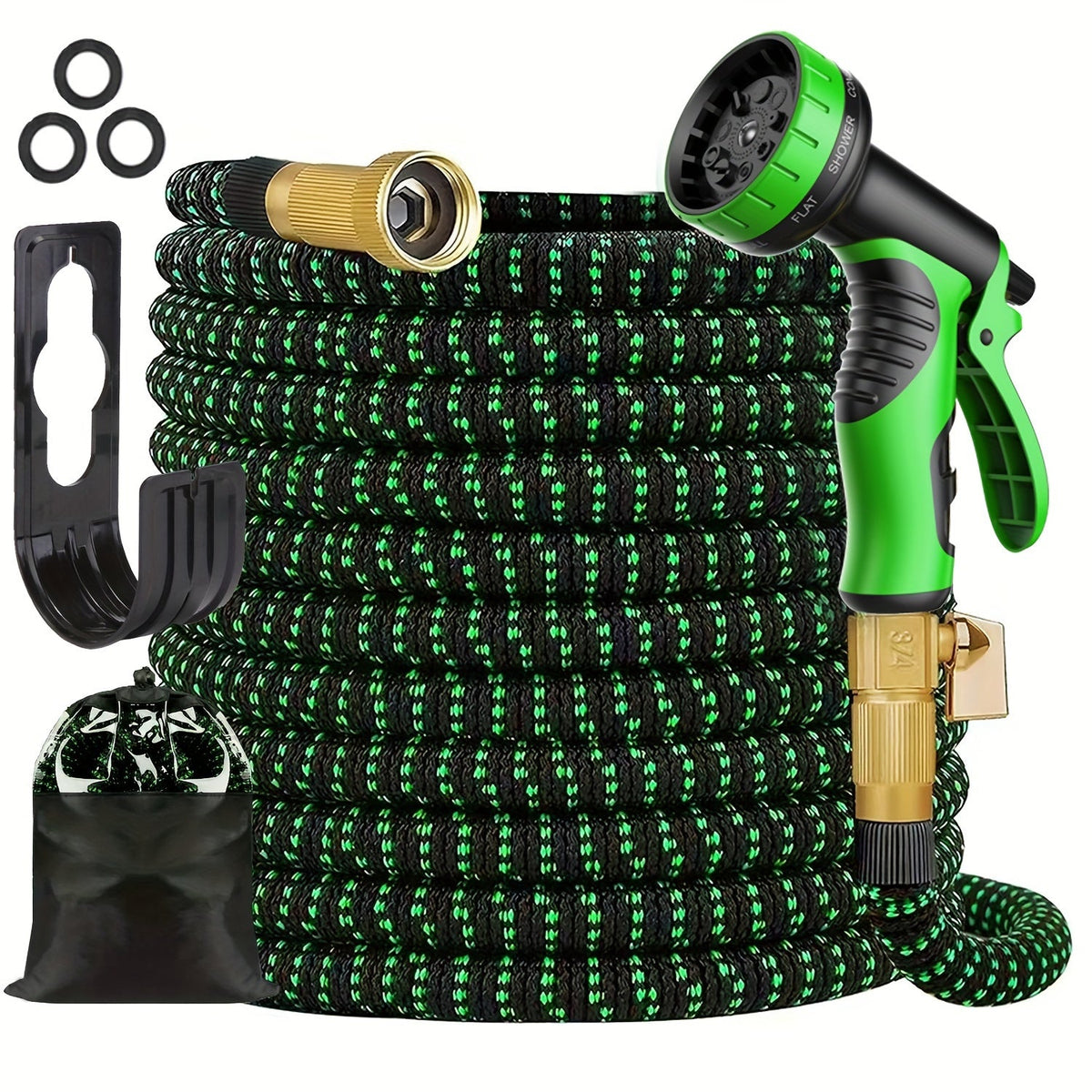 Expandable Garden Hose with Spray Nozzle for Lawn Watering & Car Wash | Lightweight Flexible Water Hose for Yard Irrigation & Outdoor | Thomler